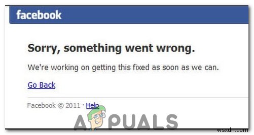 Facebook 로그인 오류  죄송합니다. 문제가 발생했습니다  