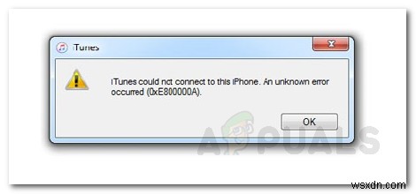 iTunes가  알 수 없는 오류 0XE80000A 를 연결할 수 없는 문제 해결 