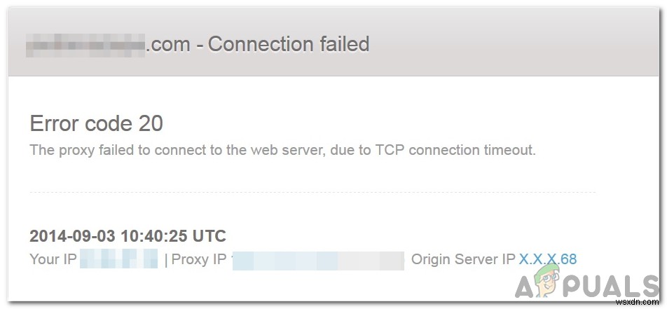 프록시에 연결할 때  오류 코드 20:TCP 연결 시간 초과로 인해 프록시가 웹 서버에 연결하지 못했습니다 를 수정하는 방법은 무엇입니까? 