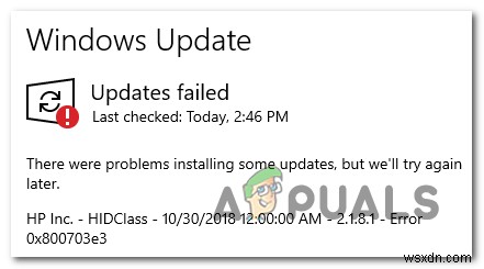Windows 업데이트 오류 0x800703e3을 수정하는 방법? 