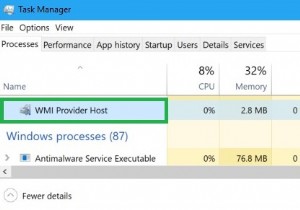 Windows의 wmiprvse.exe는 무엇이며 안전합니까? 
