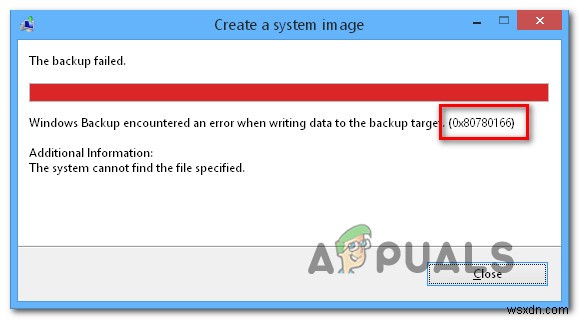 Windows 10을 백업할 때 0x80780166 오류를 수정하는 방법은 무엇입니까? 