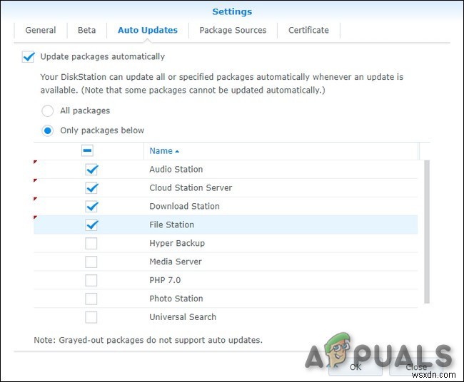 Synology NAS 패키지를 수동 및 자동으로 업데이트하는 방법은 무엇입니까? 