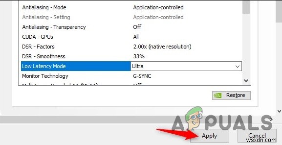 NVIDIA 그래픽용 초저 대기 모드를 활성화하는 방법 