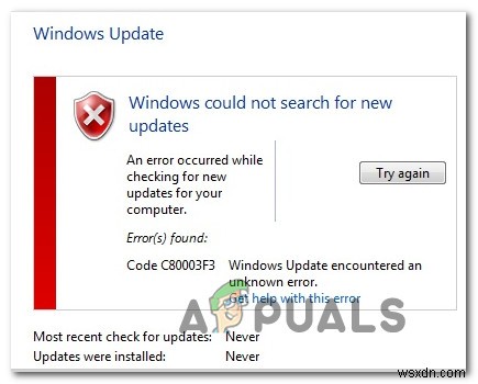 Windows 업데이트 오류 C80003F3을 수정하는 방법? 