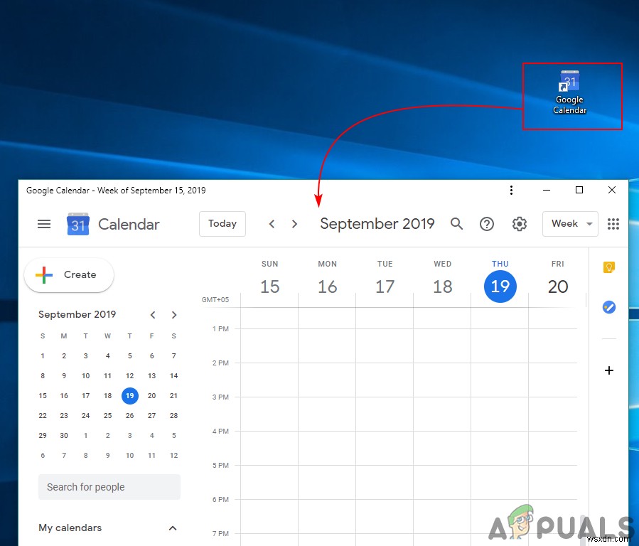 Windows 10의 데스크톱에 Google 캘린더를 설치하는 방법은 무엇입니까? 