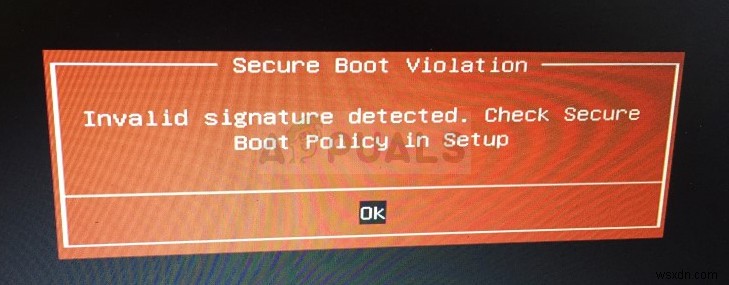 Windows에서  보안 부팅 위반 - 잘못된 서명 감지  문제를 해결하는 방법은 무엇입니까? 