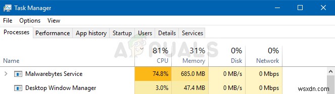 Windows에서 Malwarebytes 서비스 높은 CPU 문제를 해결하는 방법은 무엇입니까? 