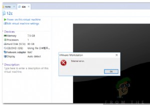 VMware 내부 오류를 수정하는 방법? 