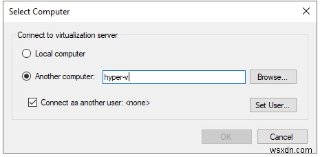 Hyper-V 2019 핵심 원격 관리 