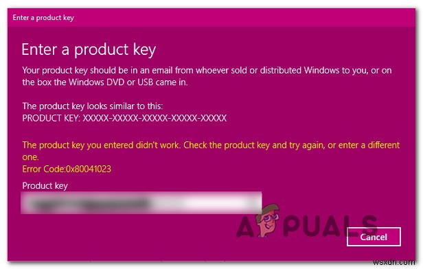 Windows 10 정품 인증 오류 0x80041023을 수정하는 방법 