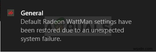 Windows에서  예기치 않은 시스템 오류로 인해 기본 Radeon WattMan 설정이 복원되었습니다  오류를 수정하는 방법은 무엇입니까?