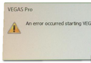 Vegas Pro 시작 시 발생한 오류를 수정하는 방법은 무엇입니까? 