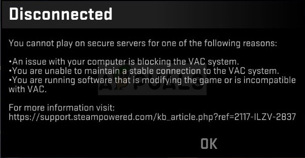 Windows에서  VAC 연결 끊김:보안 서버에서 재생할 수 없음  오류를 수정하는 방법은 무엇입니까? 