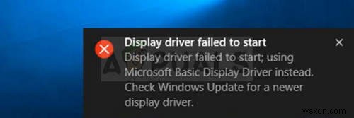 Windows에서  디스플레이 드라이버를 시작하지 못했습니다  오류를 수정하는 방법? 