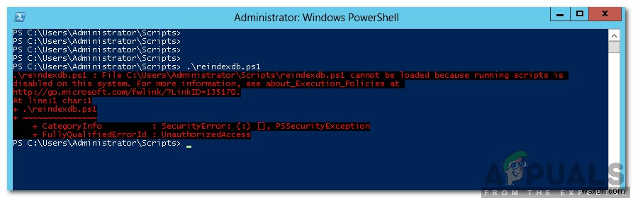 Powershell에서  이 시스템에서 스크립트 실행이 비활성화되었습니다  오류를 수정하는 방법은 무엇입니까? 