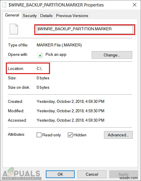 $WINRE_BACKUP_PARTITION.MARKER 파일이란 무엇이며 삭제해야 합니까? 