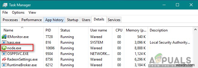 What is:Node.JS 실행 파일  node.exe  