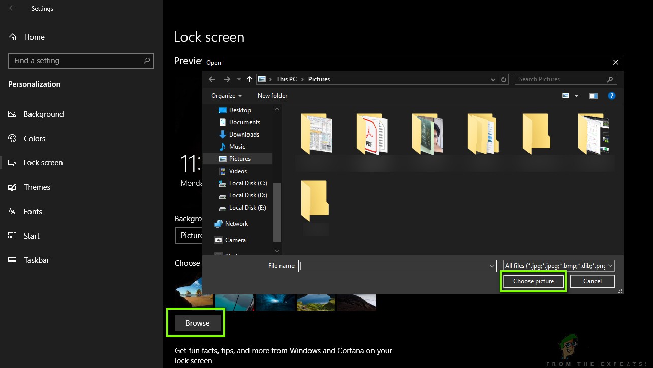 Windows 10 잠금 화면 이미지를 개인화하는 방법 