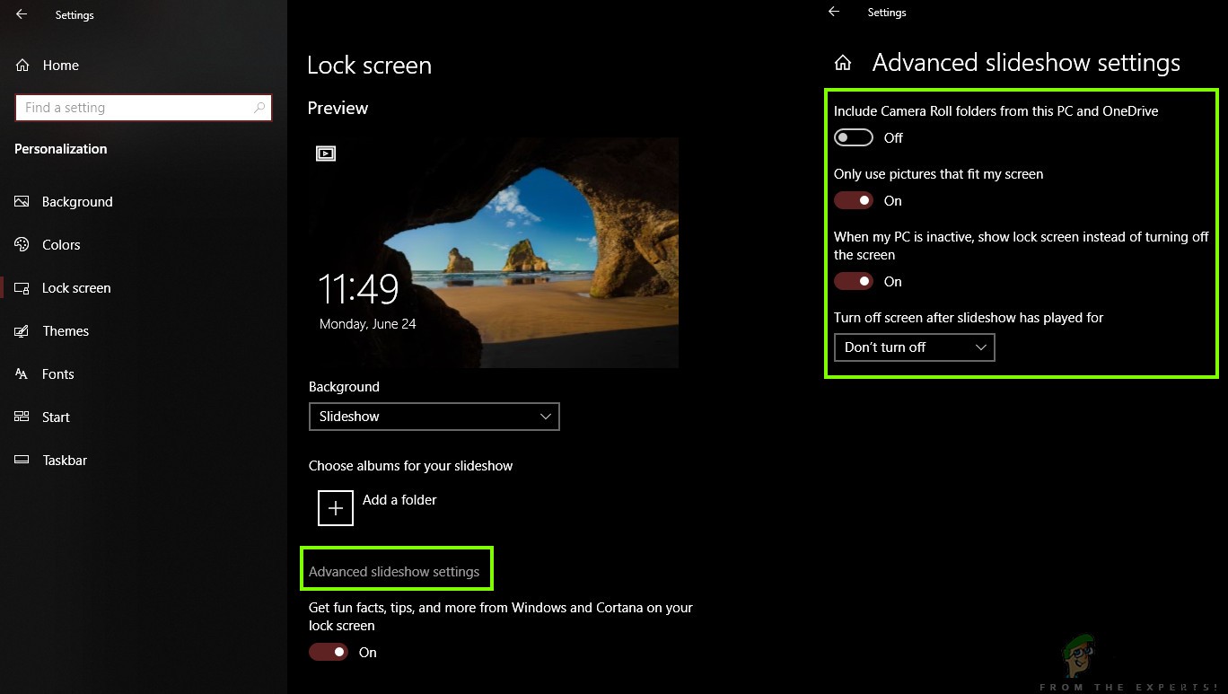 Windows 10 잠금 화면 이미지를 개인화하는 방법 
