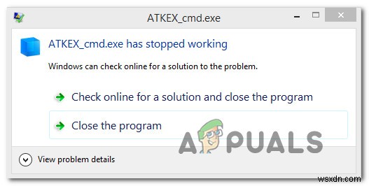 ATKEX_cmd.exe가 작동을 멈춘 문제를 해결하는 방법 