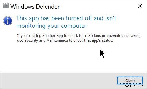 Windows Defender가 켜지지 않는 문제를 해결하는 방법 