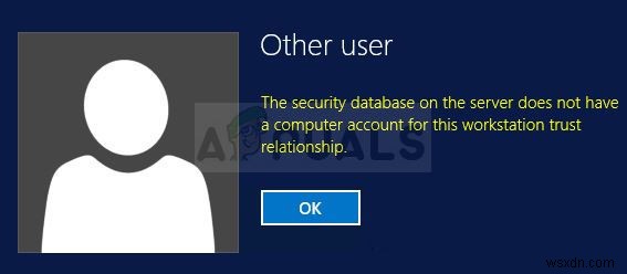 Windows에서  서버의 보안 데이터베이스에 이 워크스테이션 신뢰 관계에 대한 컴퓨터 계정이 없습니다  오류를 수정하는 방법은 무엇입니까? 