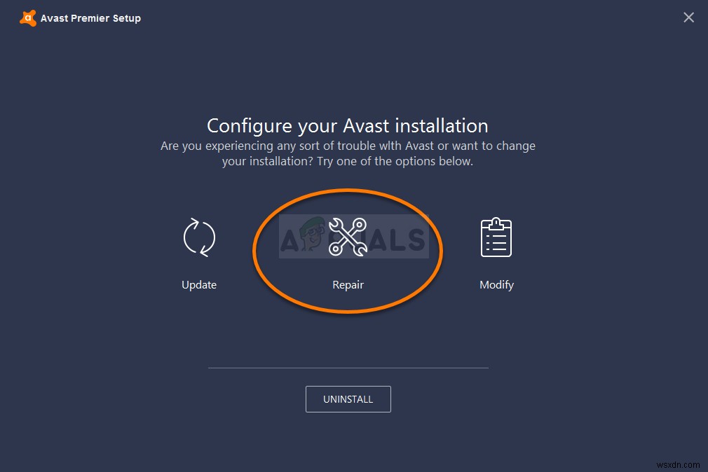 수정: AvastUI.exe  진입점을 찾을 수 없음 