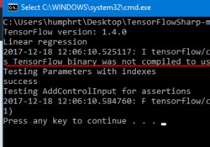 수정:CPU가 이 TensorFlow 바이너리가 AVX2를 사용하도록 컴파일되지 않았다는 명령을 지원합니다. 