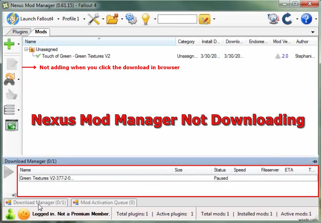 수정:Nexus Mod Manager가 다운로드되지 않음 