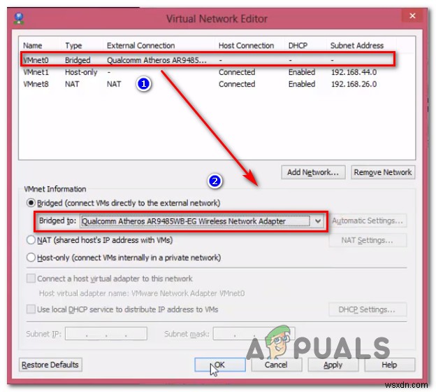 수정:VMware 브리지 네트워크가 작동하지 않음 