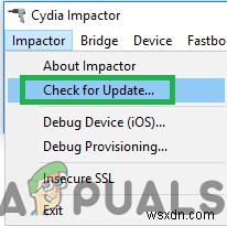 수정:Cydia Impactor가 작동하지 않음 