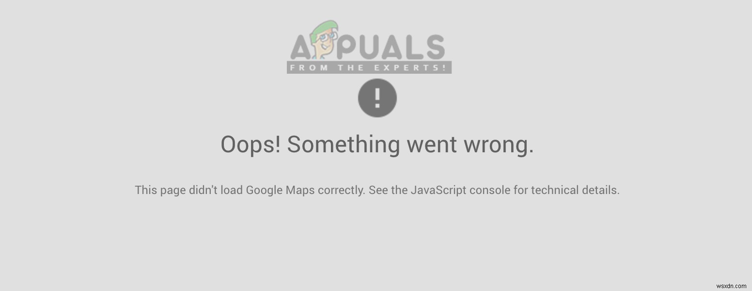 수정:이 페이지에서 Google 지도를 올바르게 로드할 수 없습니다. 