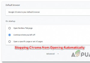 Windows 10 시작 시 Chrome이 열리지 않도록 하는 방법 