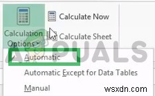 수정:Excel 수식이 업데이트되지 않음 