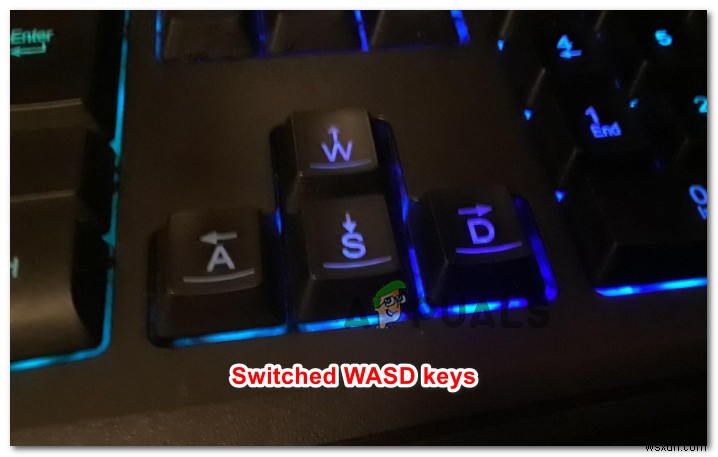 수정:WASD 및 화살표 키가 전환됨 