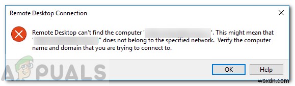 수정:Windows 10에서 원격 데스크톱이 컴퓨터를 찾을 수 없음 