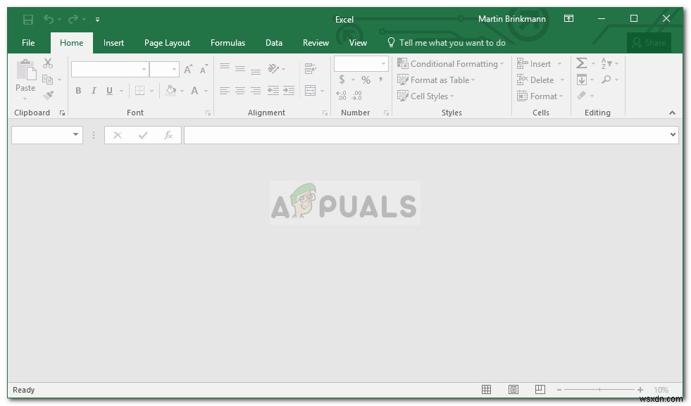 수정:Microsoft Excel 2016이 Windows 10에서 공백으로 열립니다. 