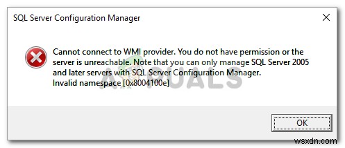 수정:Windows 10에서 WMI 공급자에 연결할 수 없음 