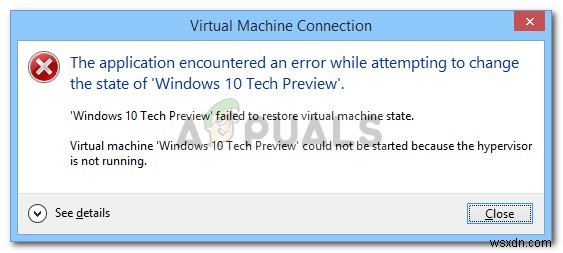 수정:Windows 10에서 하이퍼바이저가 실행되지 않는 오류 