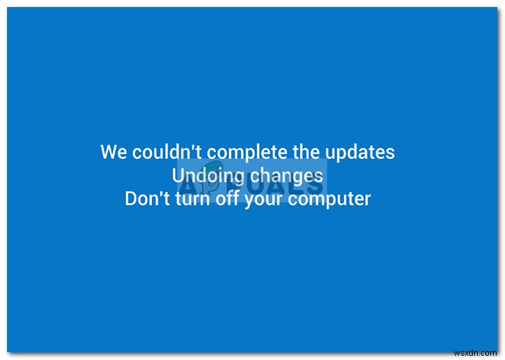 수정:Windows 10에서 변경 사항을 취소하는 업데이트를 완료할 수 없음 