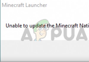 수정:Minecraft 기본 실행 프로그램을 업데이트할 수 없음 