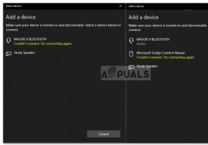 수정:Windows 10에서 Bluetooth를 연결할 수 없음 