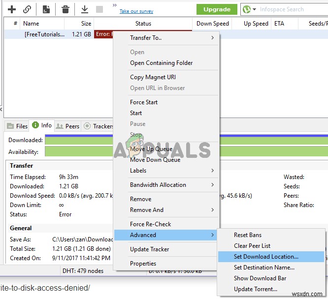 수정:uTorrent 액세스가 거부되었습니다.