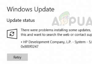 수정:Windows 업데이트 오류 코드 0x800f0247
