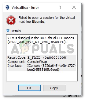 수정:VT-X는 BIOS에서 모든 CPU 모드(Verr_Vmx_Msr_All_Vmx_Disabled)에 대해 비활성화됩니다. 