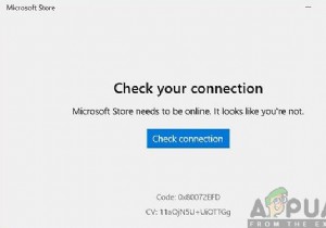 수정:Microsoft Store  연결 확인  
