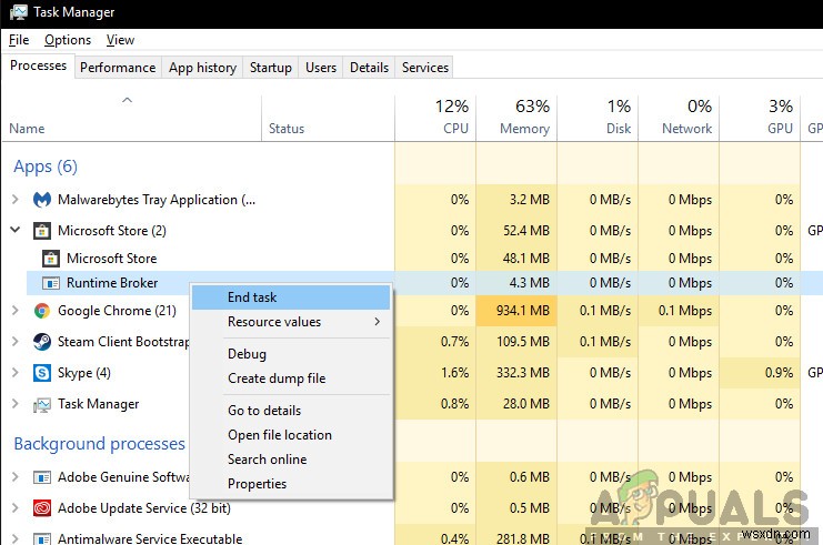 수정:Microsoft Store  연결 확인  