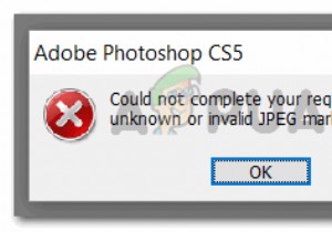 수정:Adobe Photoshop 오류  요청을 완료할 수 없거나 알 수 없거나 잘못된 jpeg 마커 유형이 있습니다  