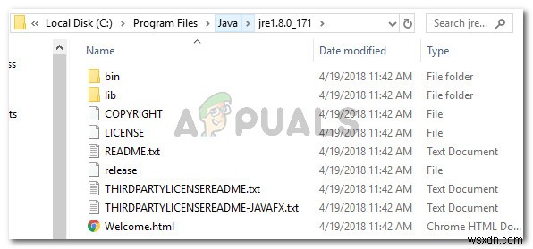 수정:레지스트리가 존재하지 않는 Java Runtime Environment를 참조합니다. 